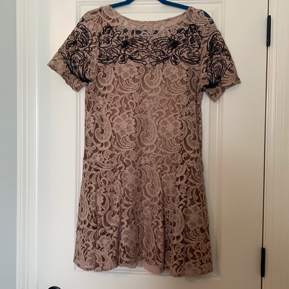 Free people short sleeve lace dress